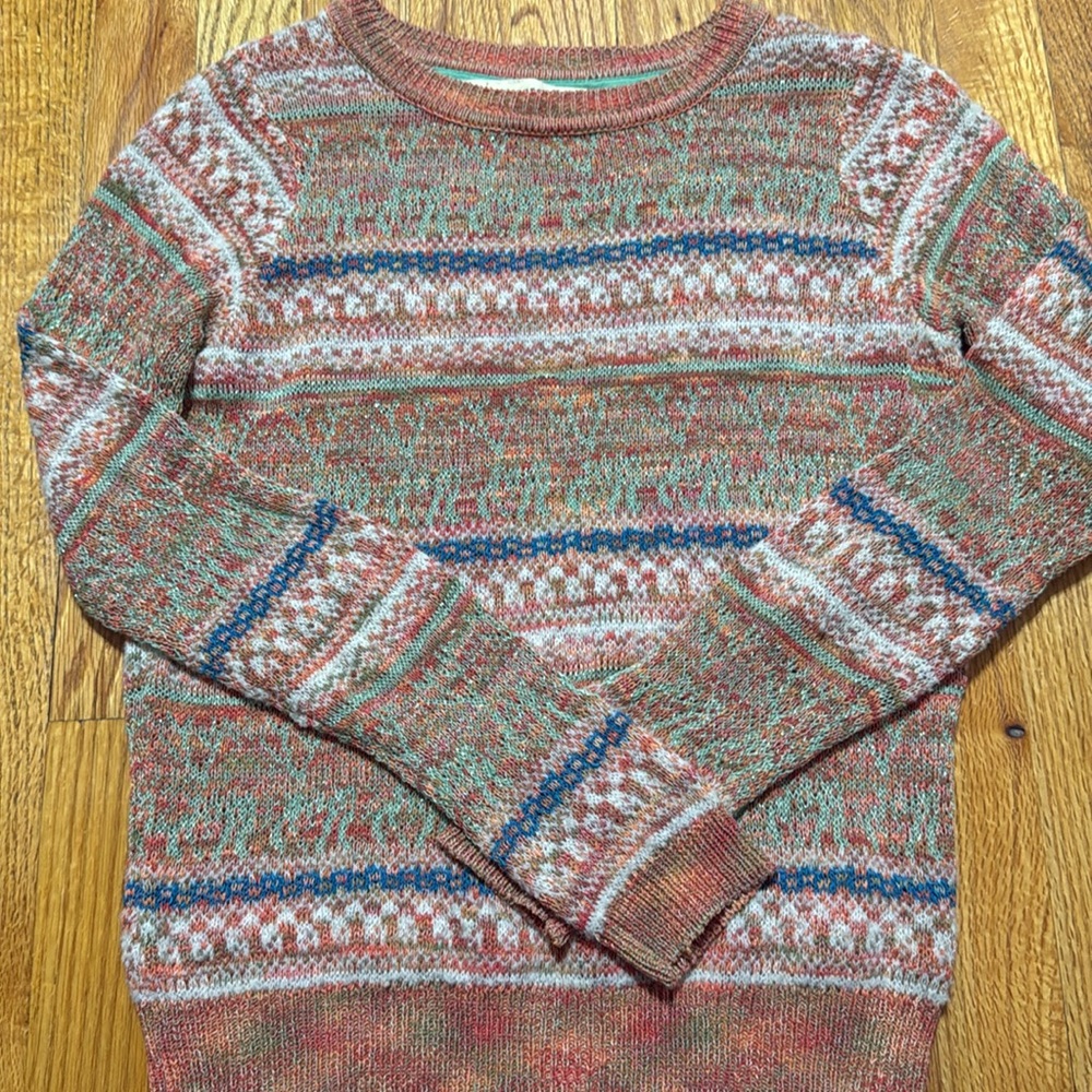 Anthropologie Sparrow Fair Isle Multicolored Sweater size Small